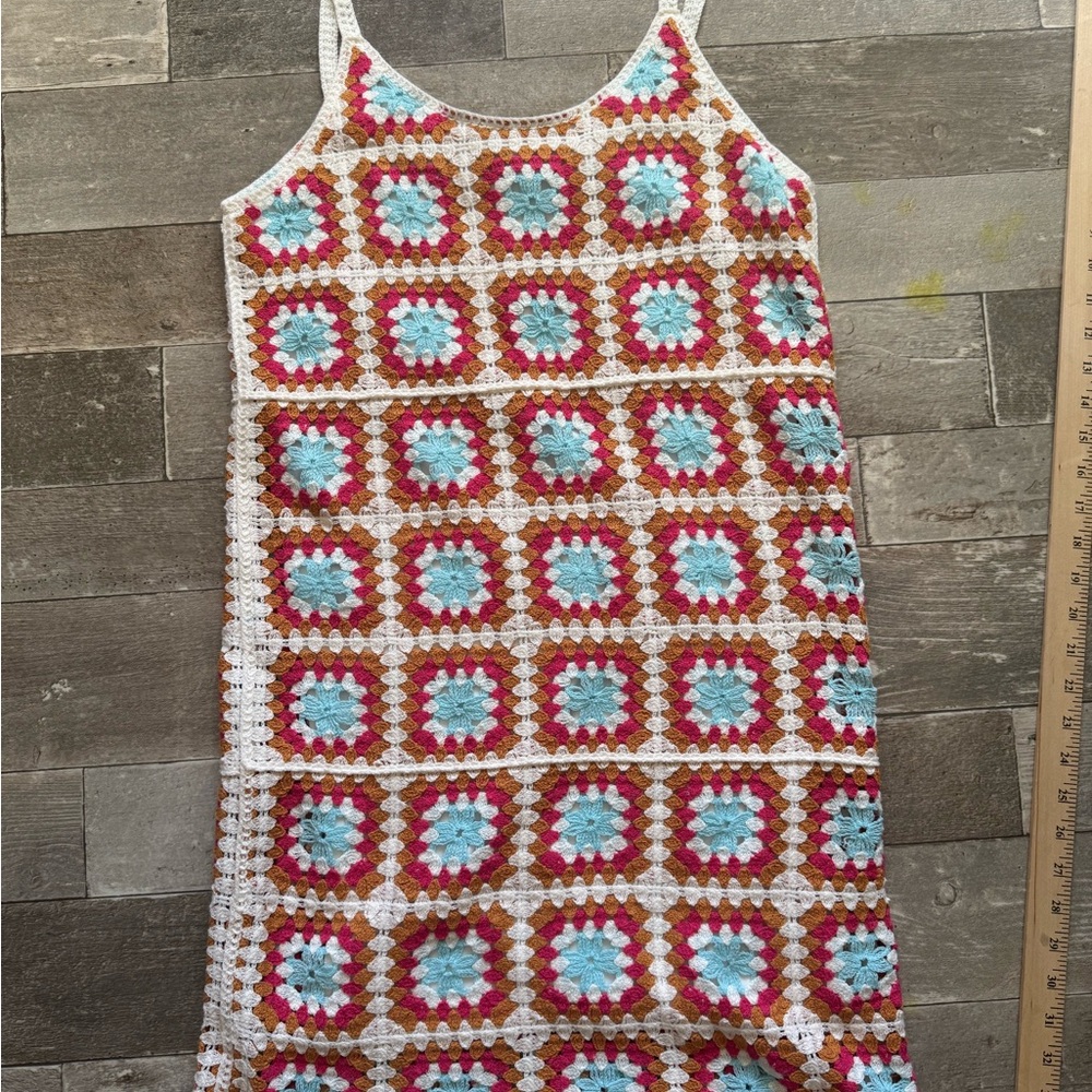 NWOT | Multi-Color Crochet Mini Dress